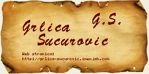 Grlica Šućurović vizit kartica